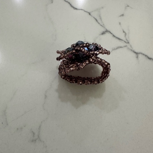 Dark Purple Beaded Jewelry Set - Picture 3 of 6